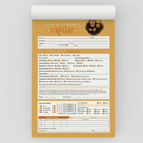 Ficha de Anamnese Capilar