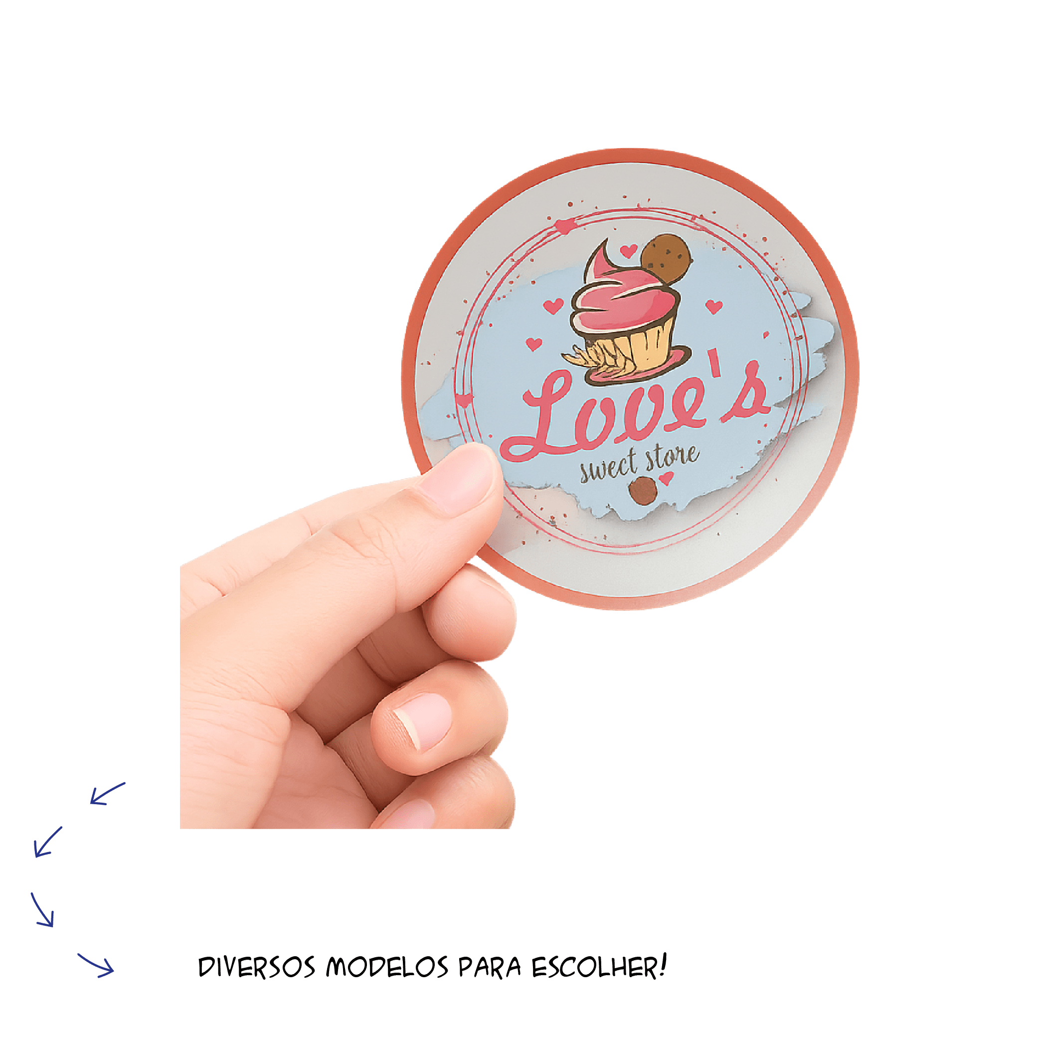 Acabamentos: rolo, cartela ou sticker solto